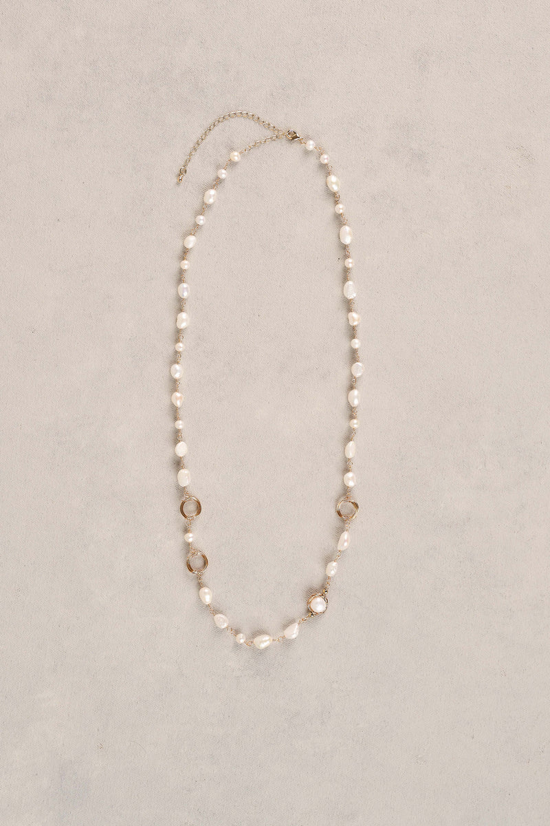 Freshwater Pearl Necklace - Gold