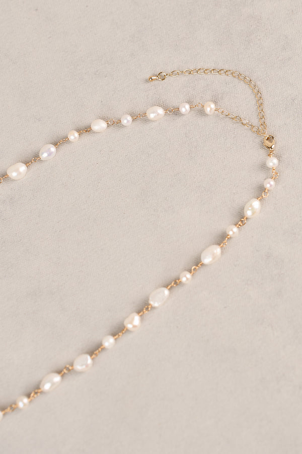Freshwater Pearl Necklace - Gold