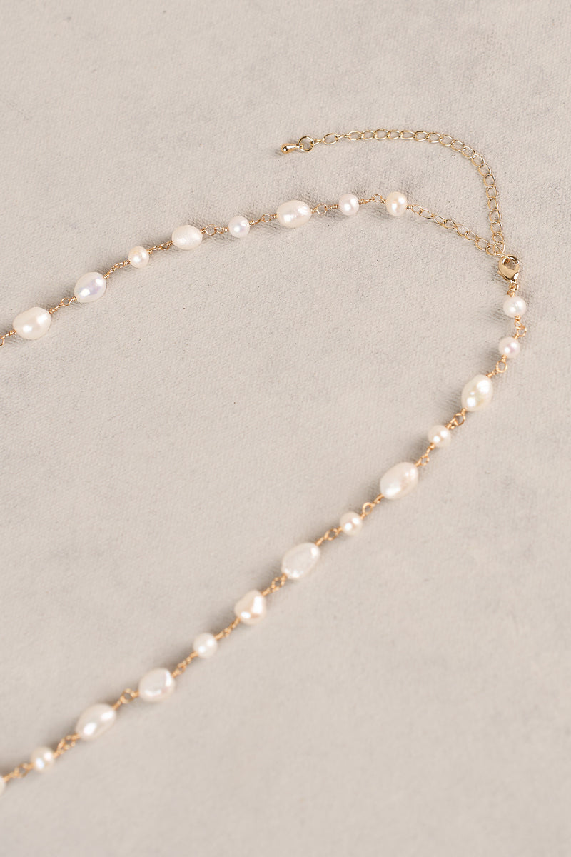 Freshwater Pearl Necklace - Gold