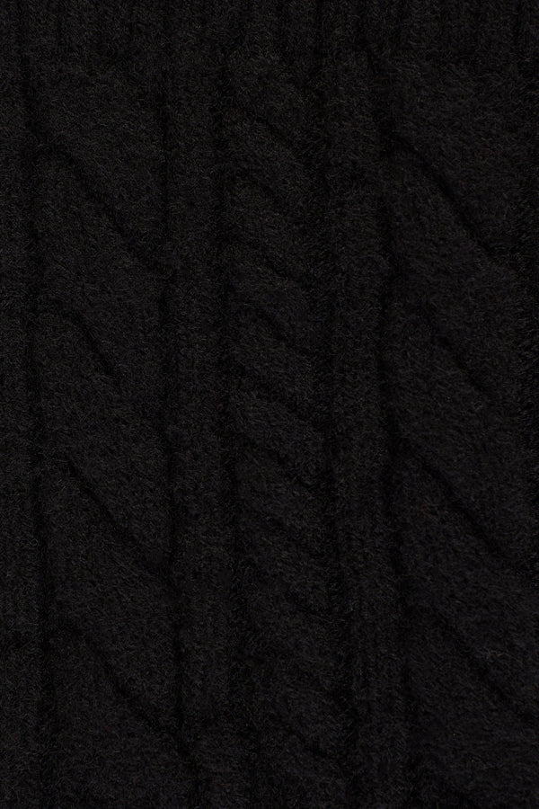 Catriona Cable Mittens - Black