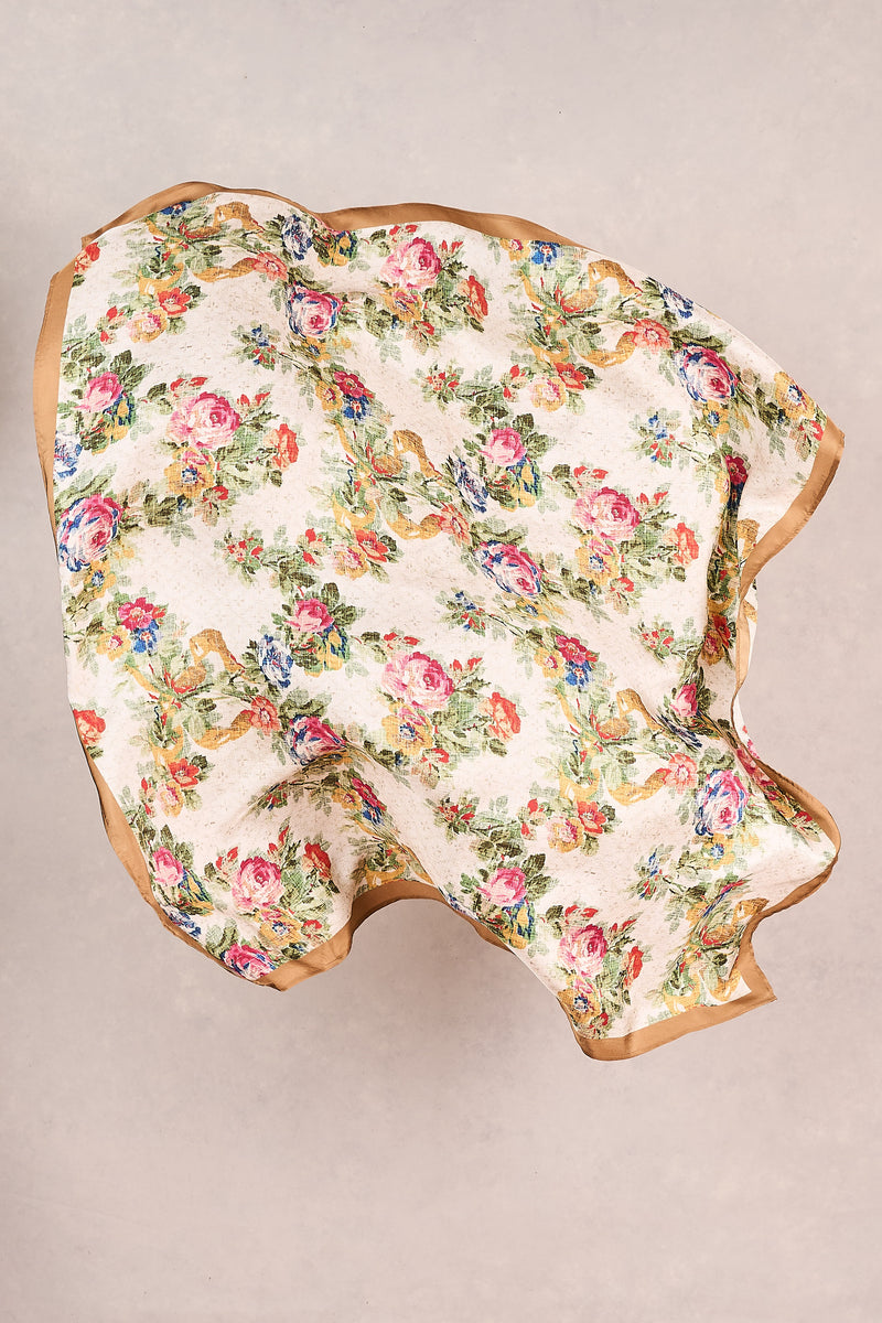 Tapestry Print Silk Scarf - Multicolour