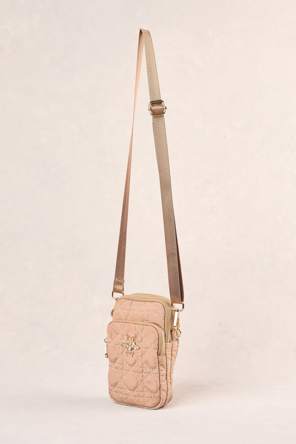 Quilted Phone Bag - Oatmeal
