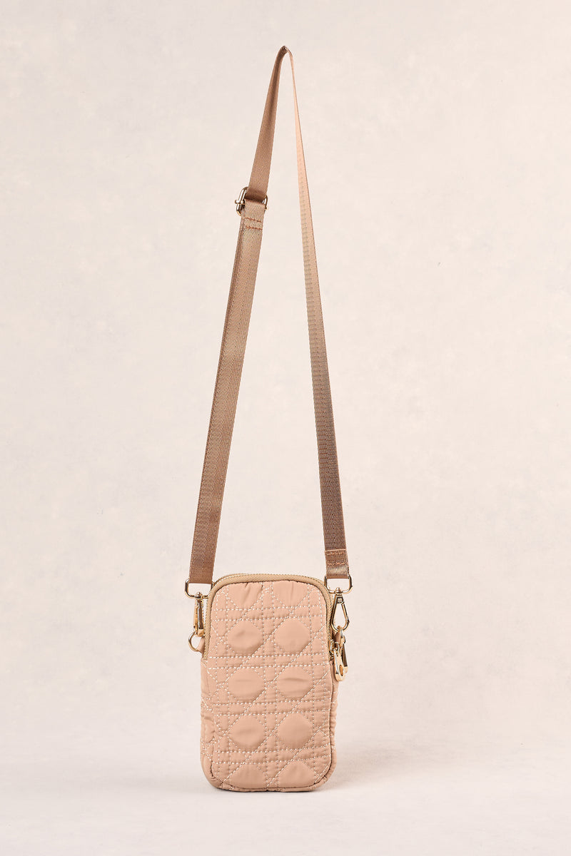 Quilted Phone Bag - Oatmeal