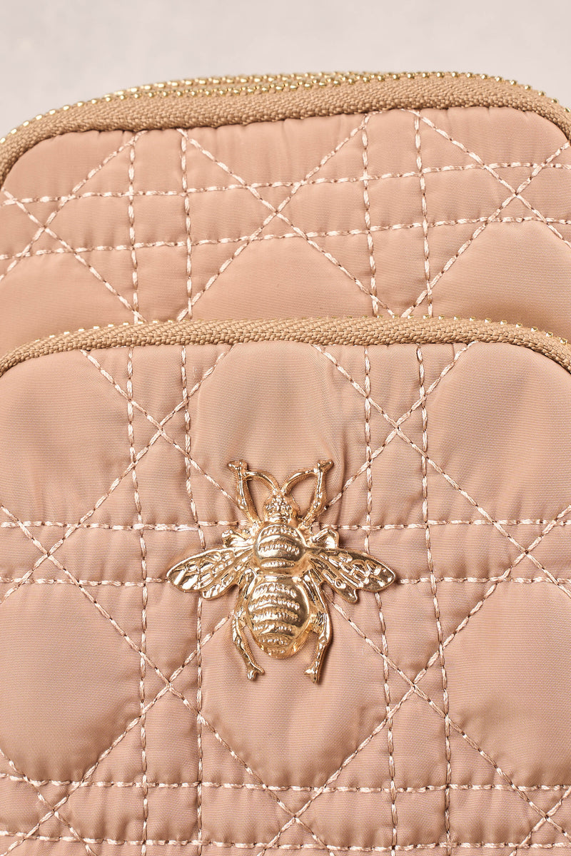 Quilted Phone Bag - Oatmeal