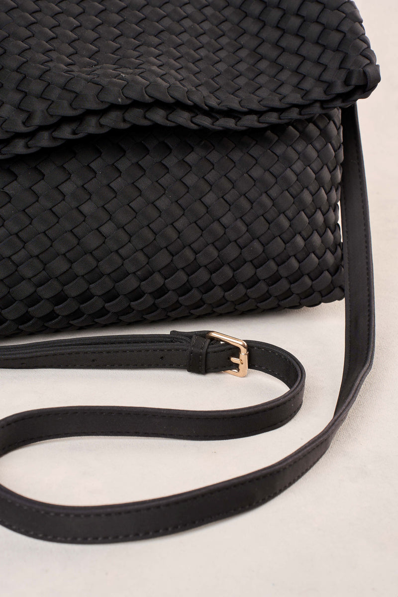 Soft Woven Clutch - Black