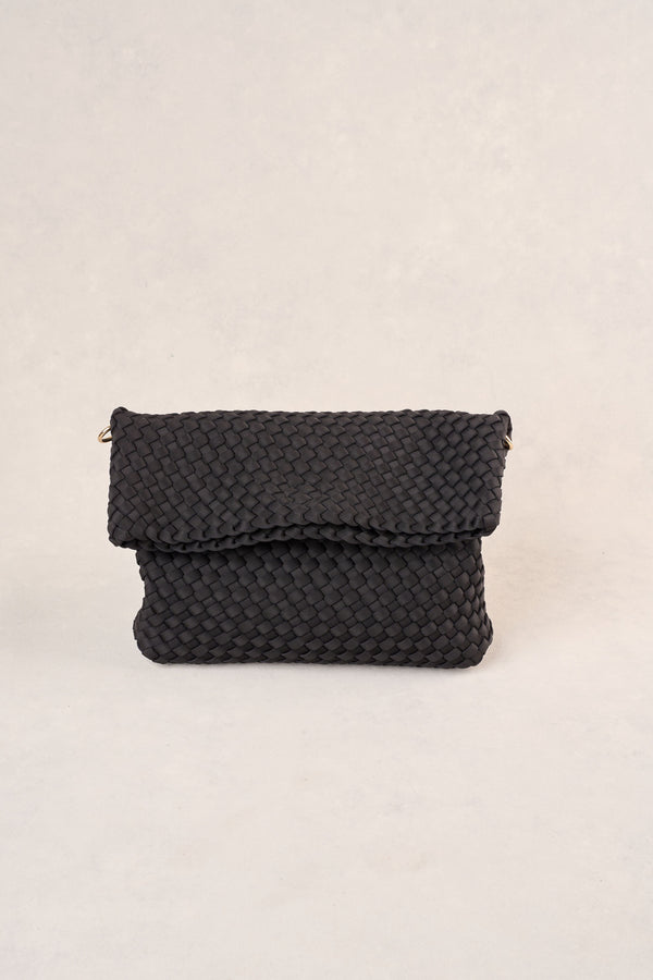 Soft Woven Clutch - Black