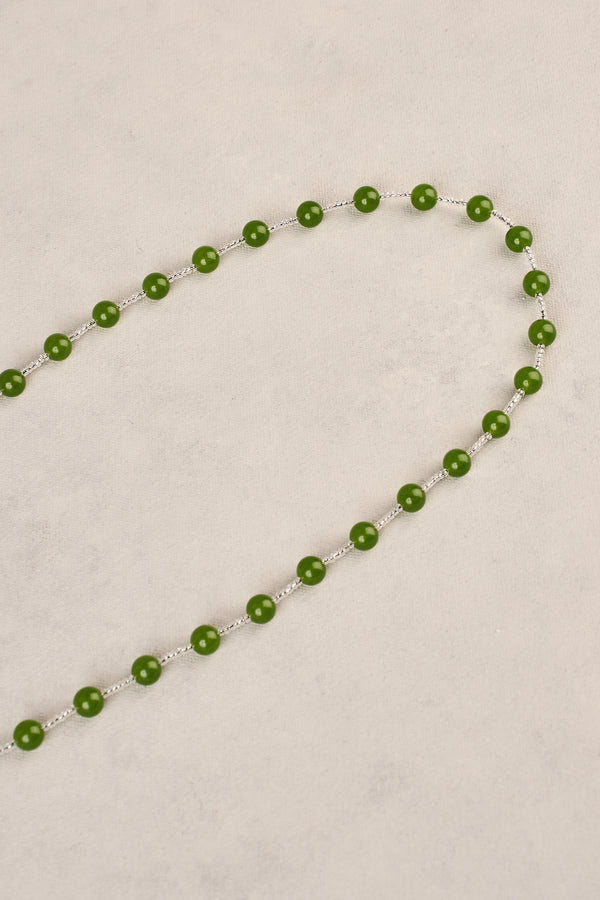 Tassel Pendant Necklace - Green