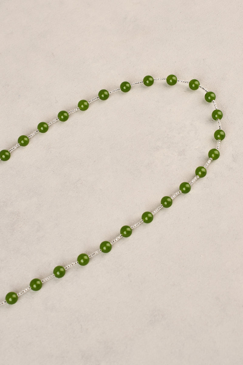 Tassel Pendant Necklace - Green