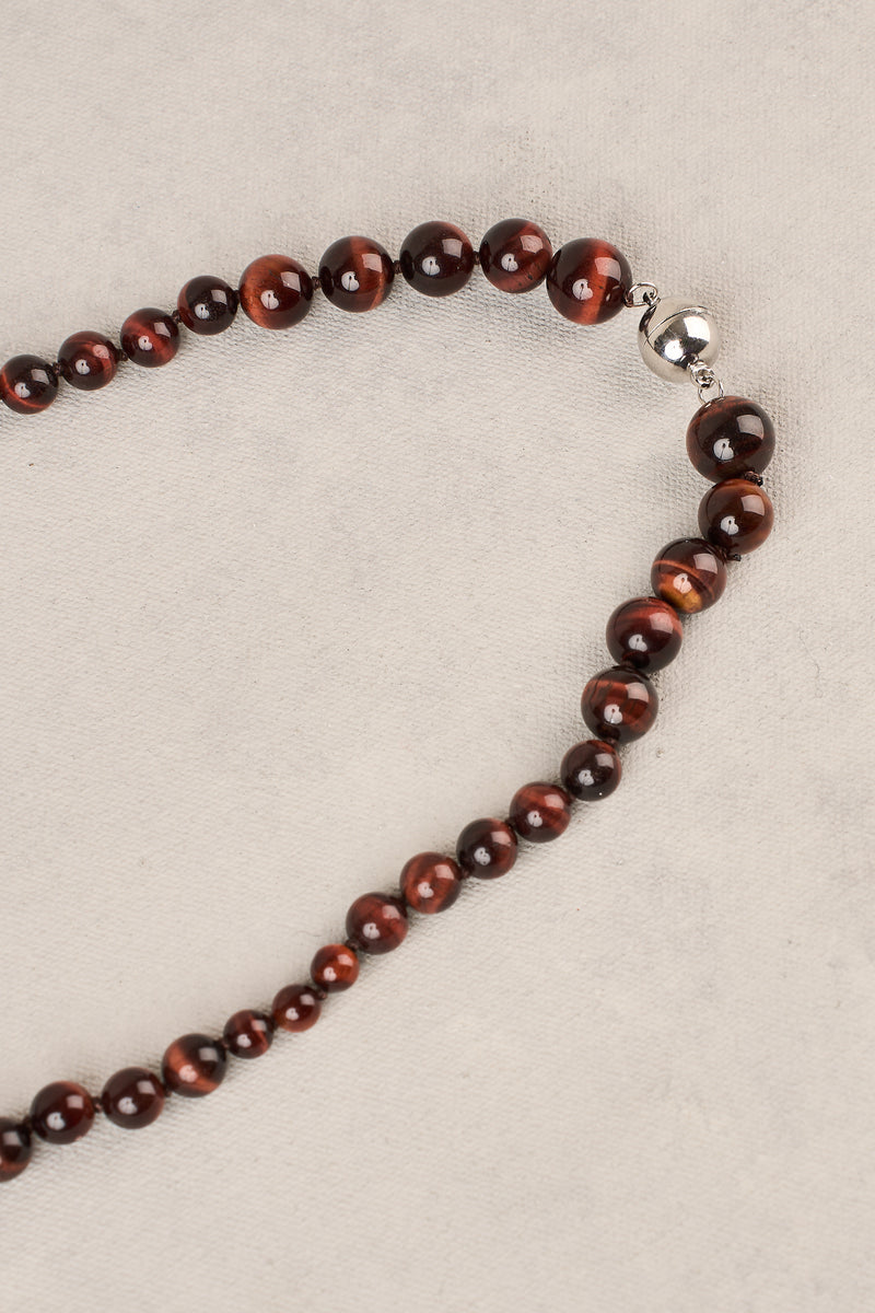 Cat’s Eye Beaded Necklace - Chocolate