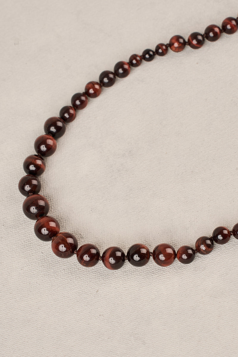Cat’s Eye Beaded Necklace - Chocolate