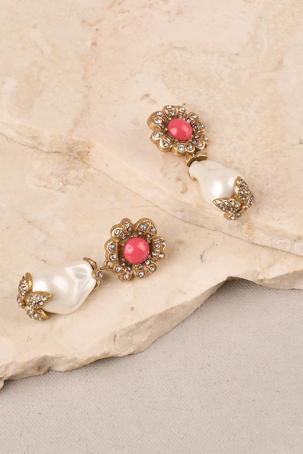 Statement Earrings - Pink