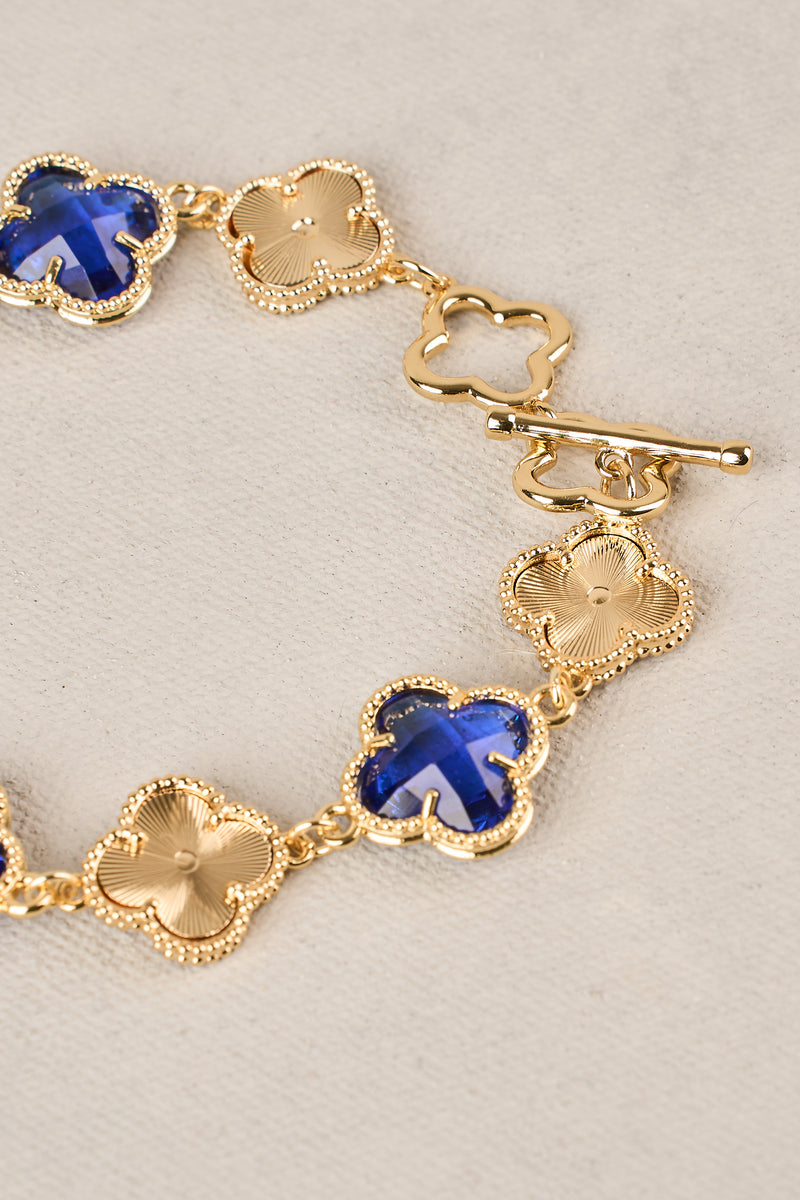 Multi Clover Bracelet - Blue