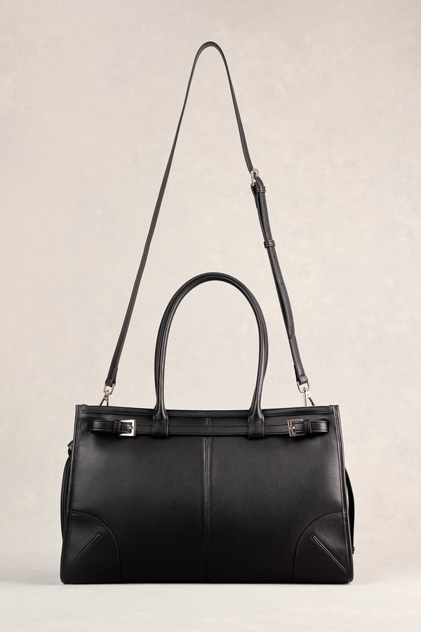 Leather Tote Bag - Black