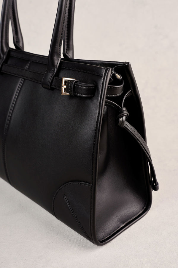 Leather Tote Bag - Black