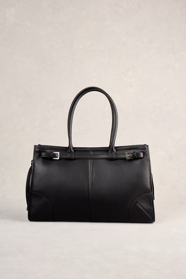 Leather Tote Bag - Black