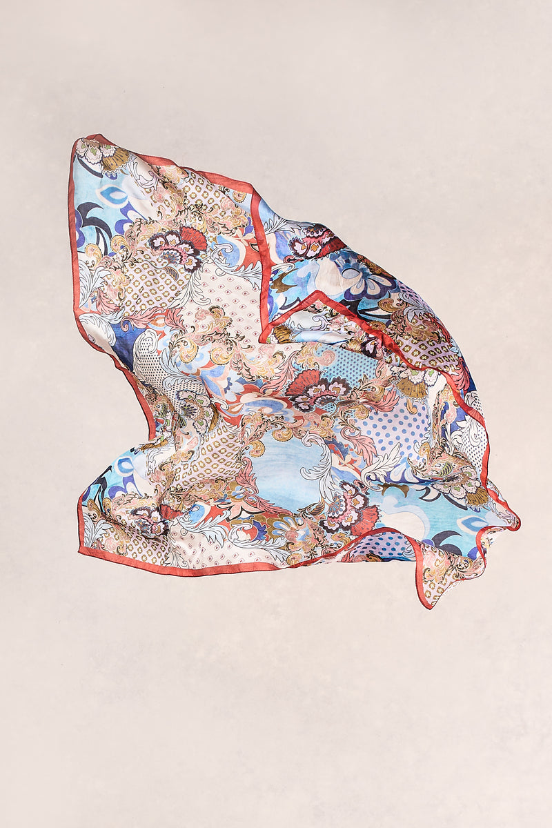Rococo Reverie Silk Scarf – Multicolour