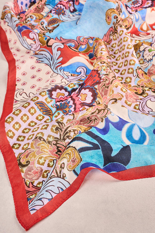 Rococo Reverie Silk Scarf – Multicolour