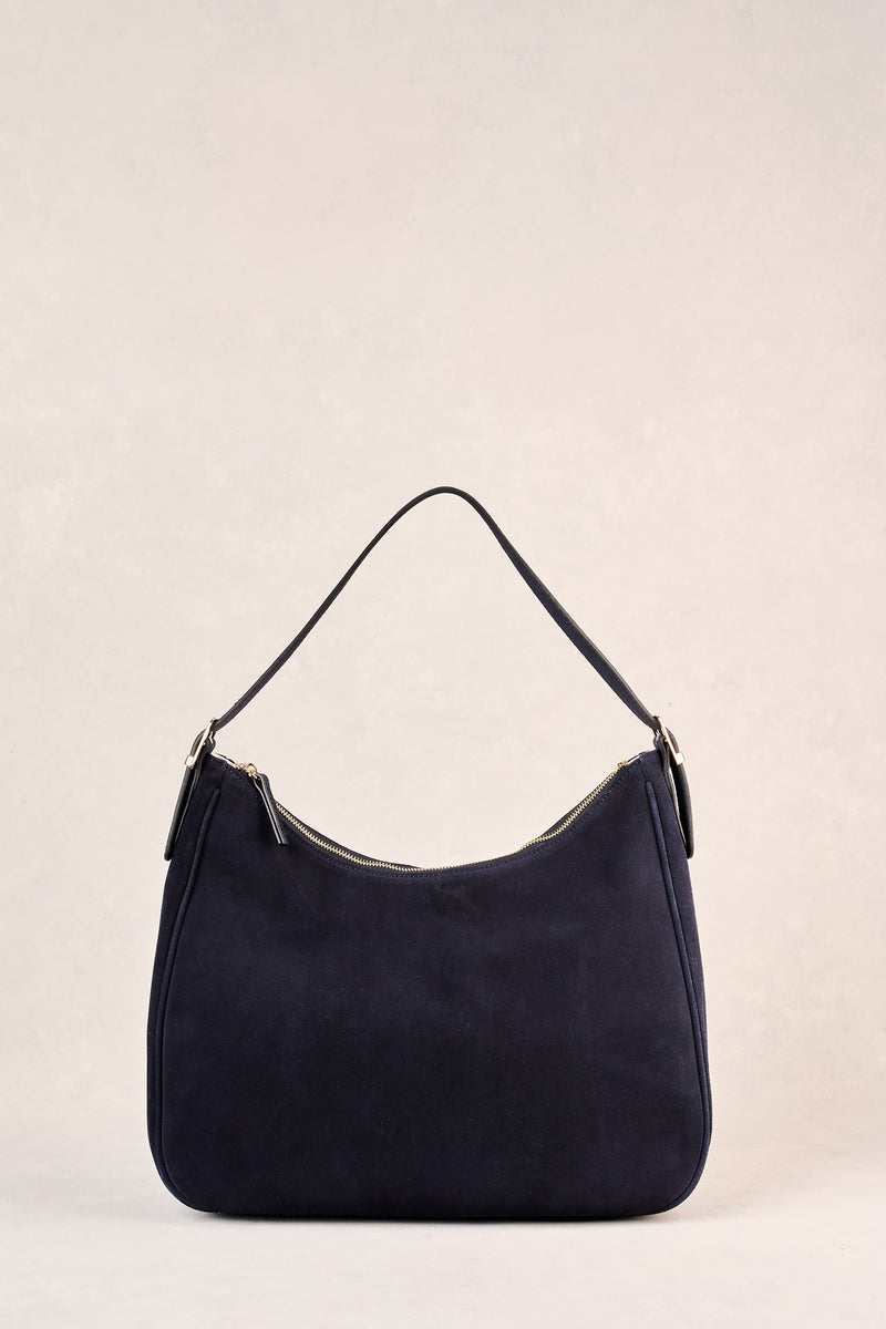 Ebony Suede Handbag - Navy