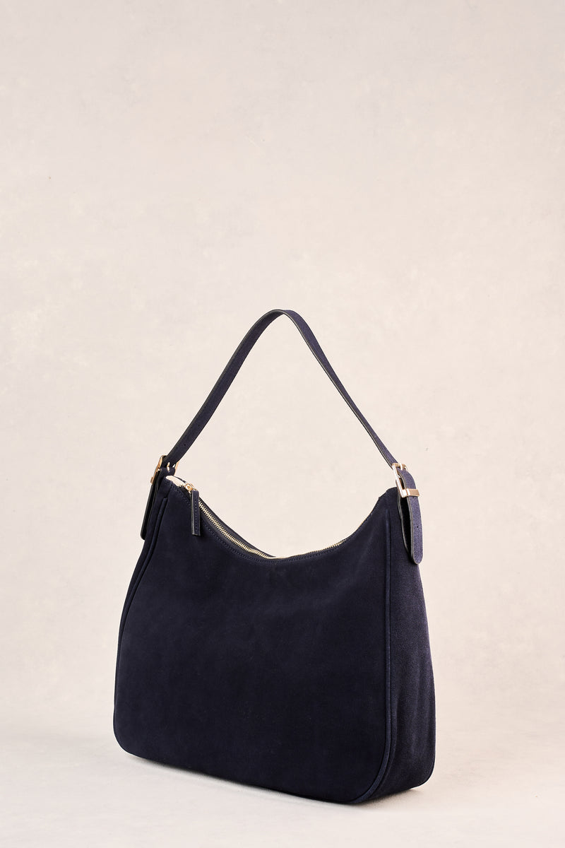 Ebony Suede Handbag - Navy