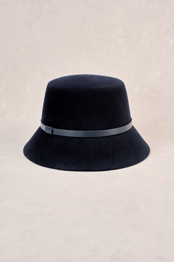 Brushed Wool Bucket Hat - Ink