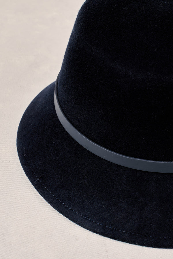Brushed Wool Bucket Hat - Ink
