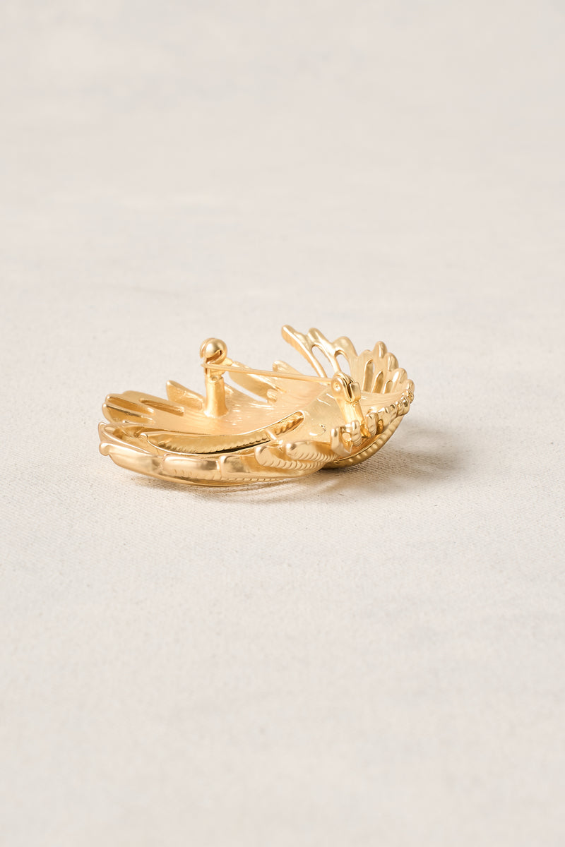 Spiral Statement Brooch - Gold