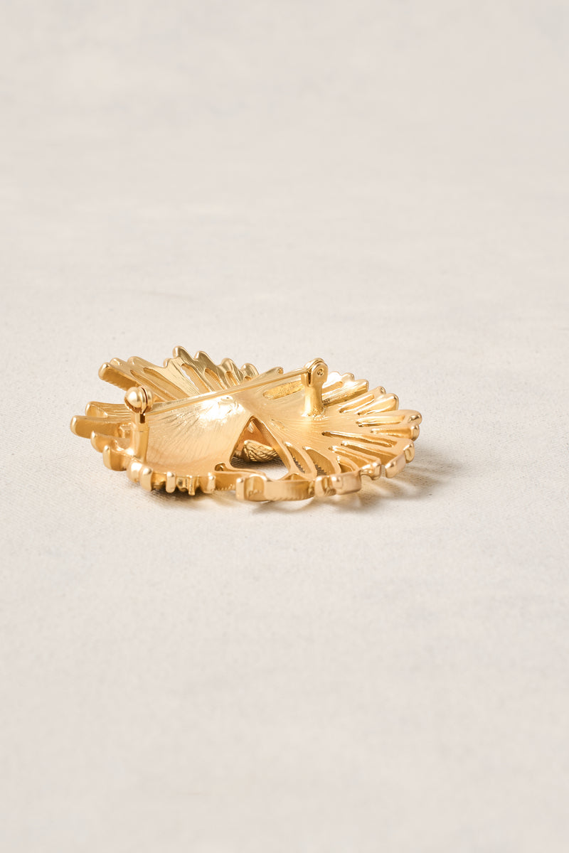 Spiral Statement Brooch - Gold
