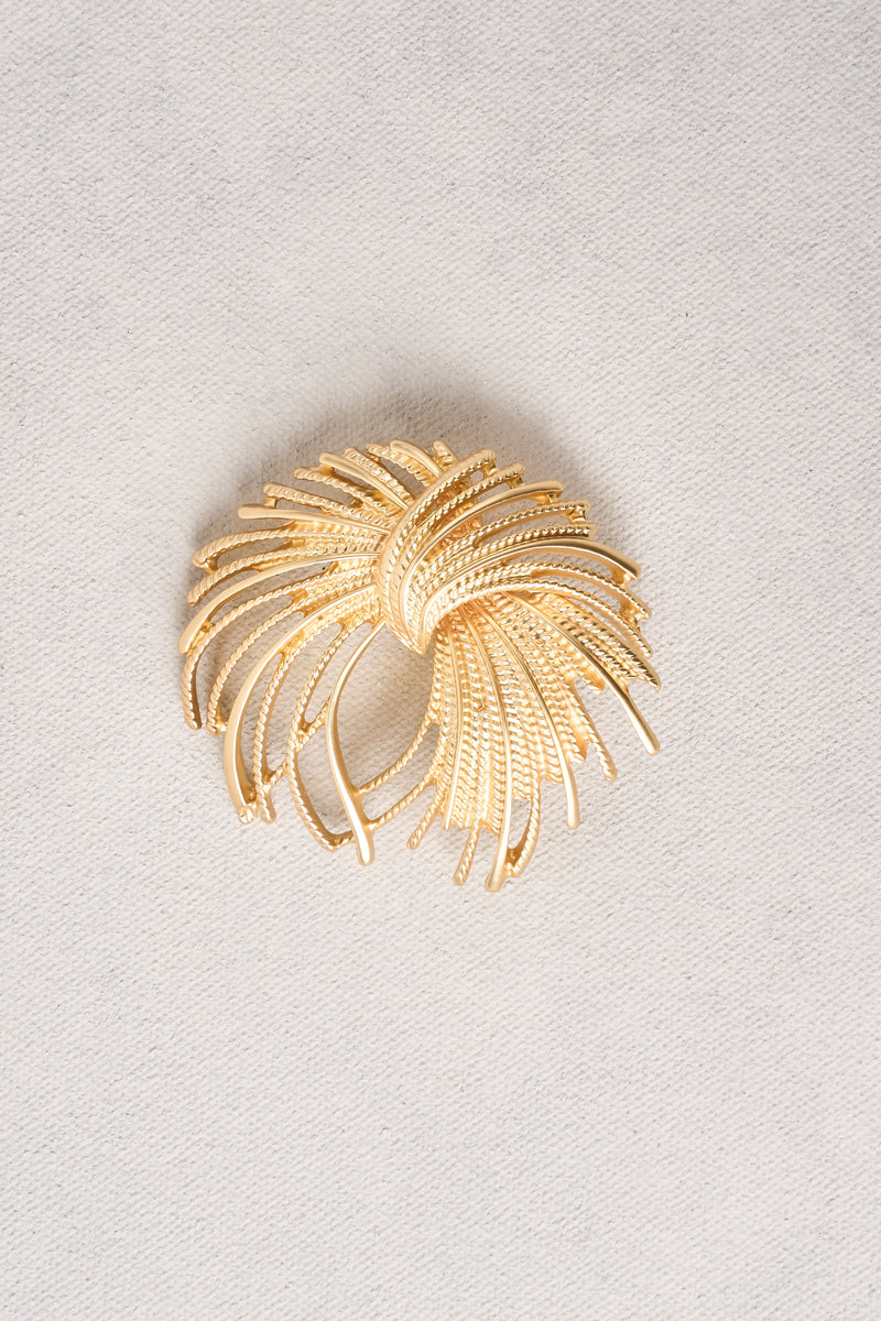 Spiral Statement Brooch - Gold