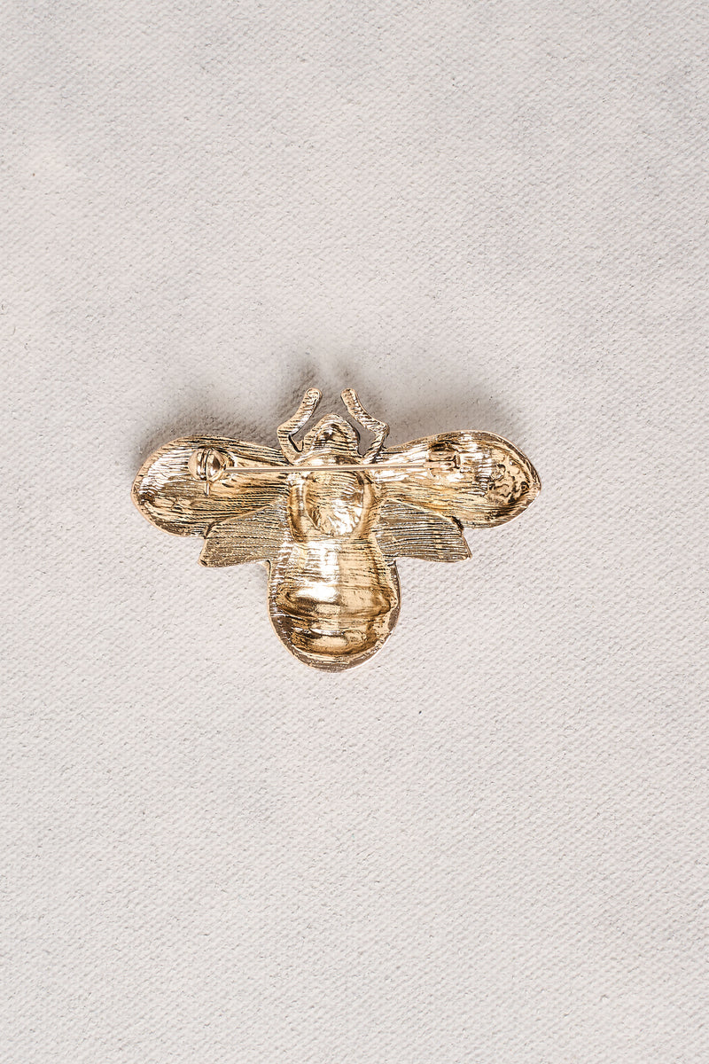 Diamante Bee Brooch - Pink