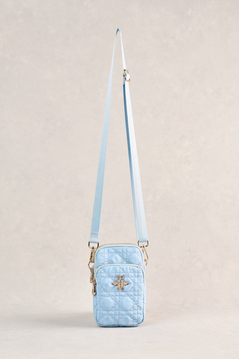 Quilted Phone Bag - Sky Blue
