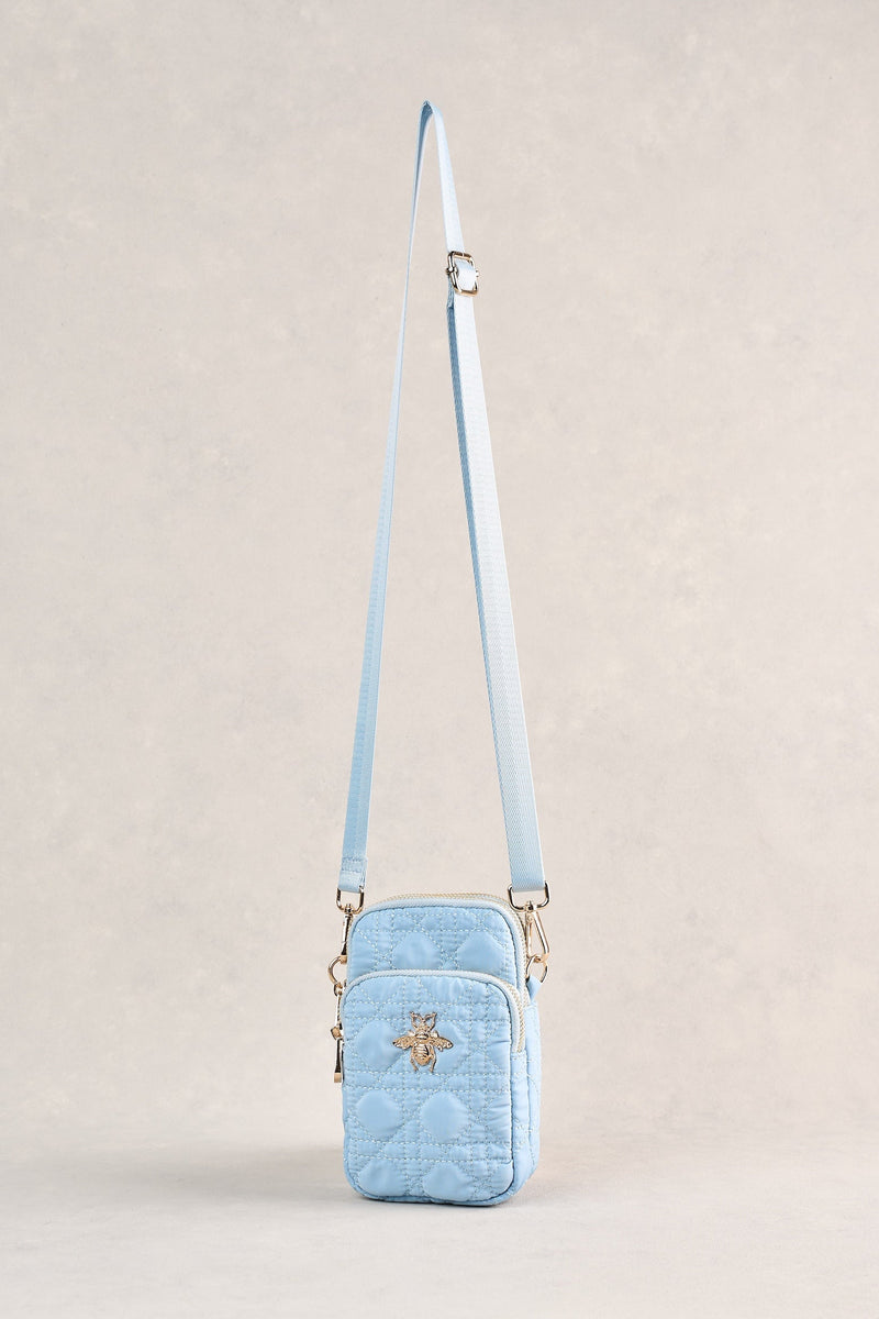 Quilted Phone Bag - Sky Blue