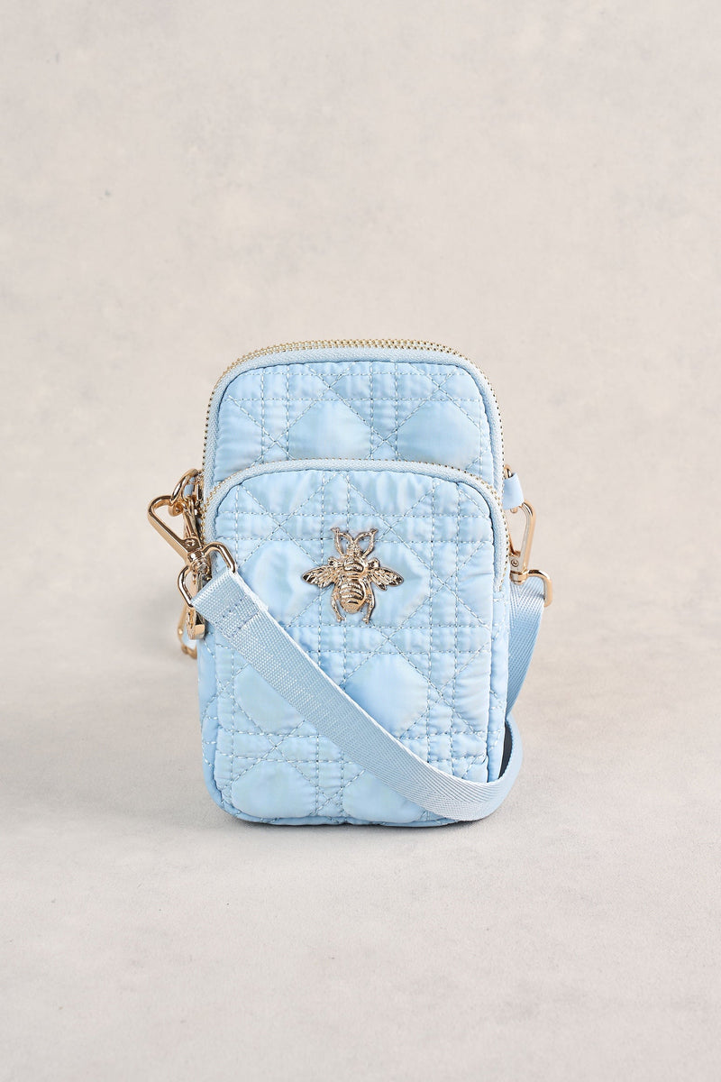 Quilted Phone Bag - Sky Blue