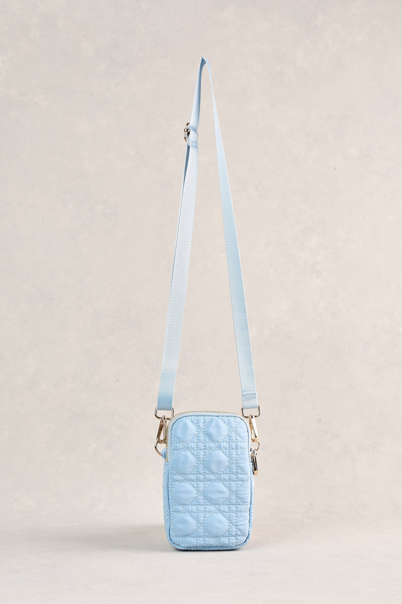 Quilted Phone Bag - Sky Blue