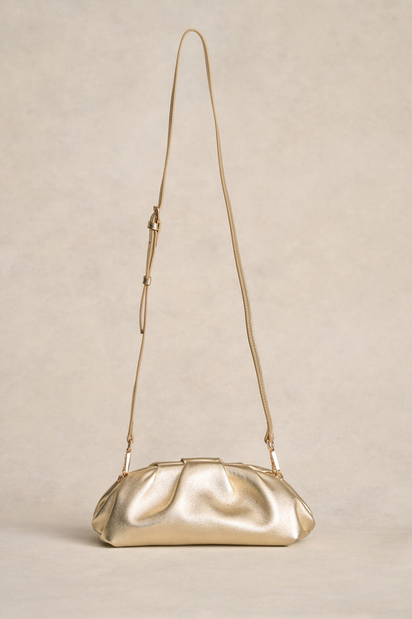 Round Clutch - Metallic Gold