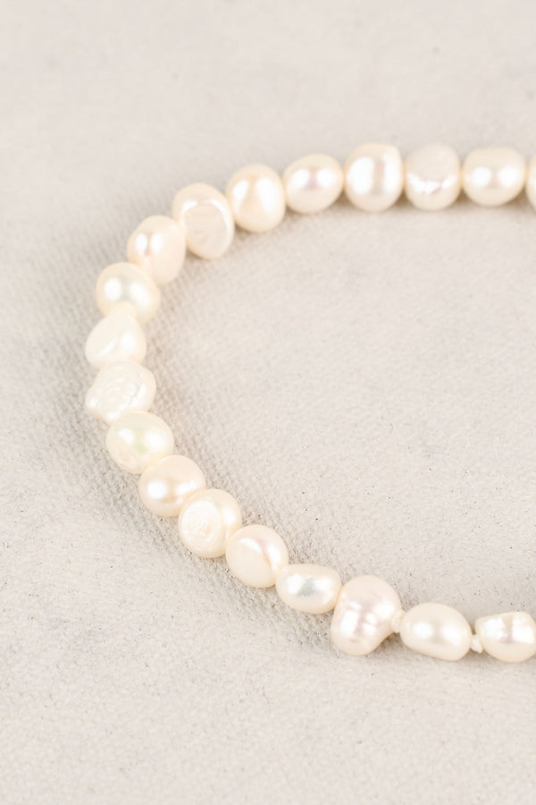 Butterfly Pearl Bracelet - Silver