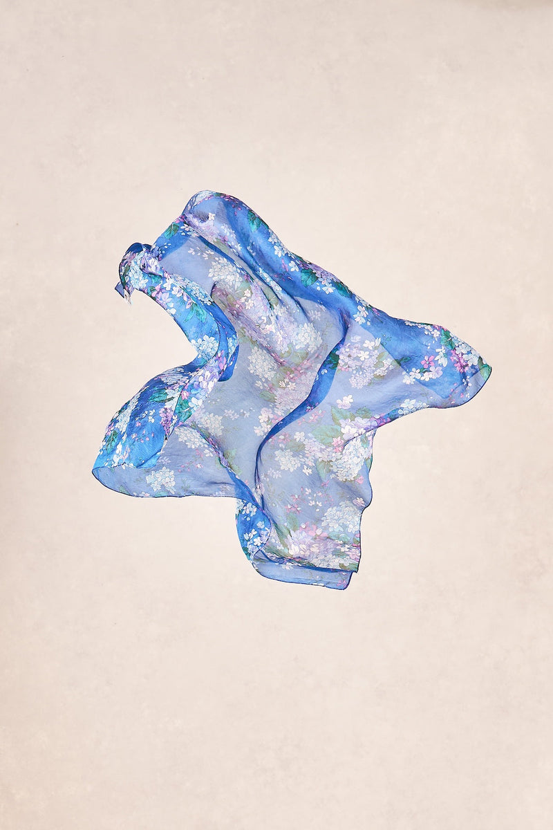 Blooms Scarf - Blue
