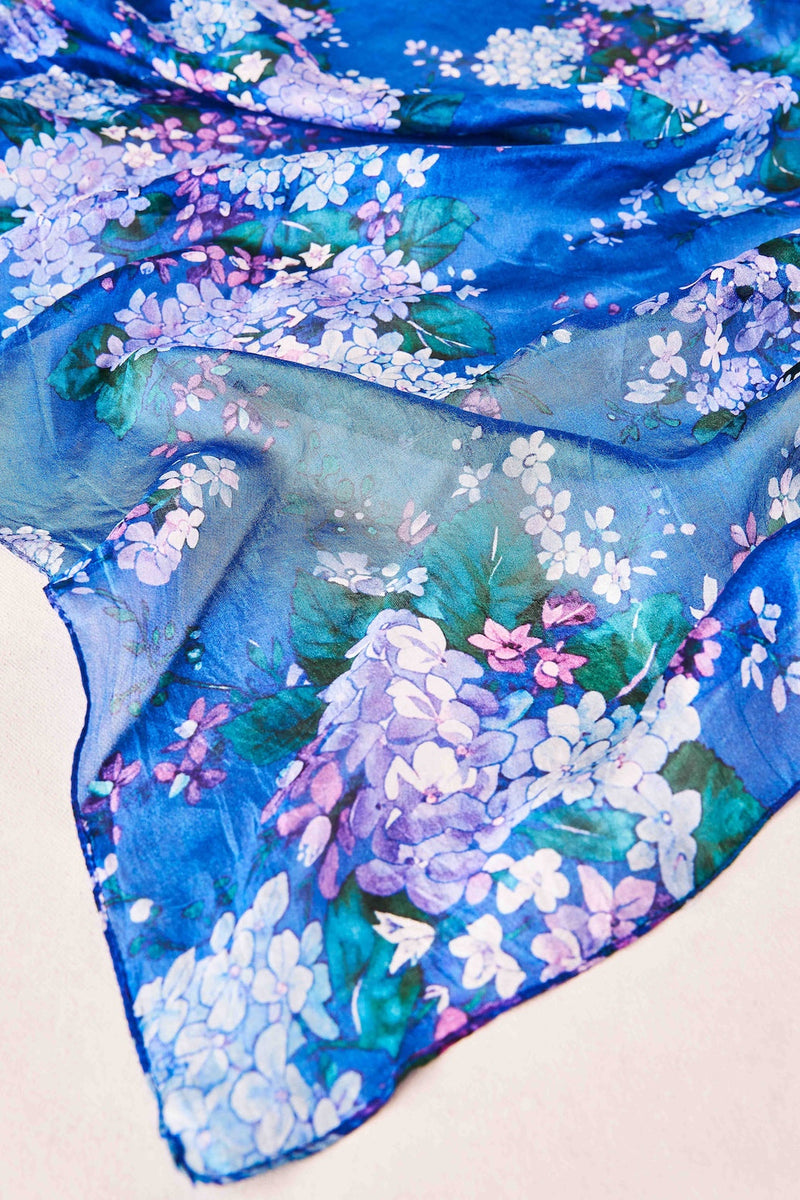 Blooms Scarf - Blue