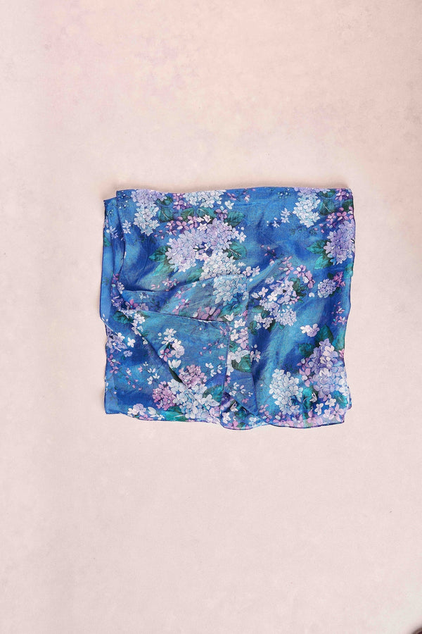 Blooms Scarf - Blue