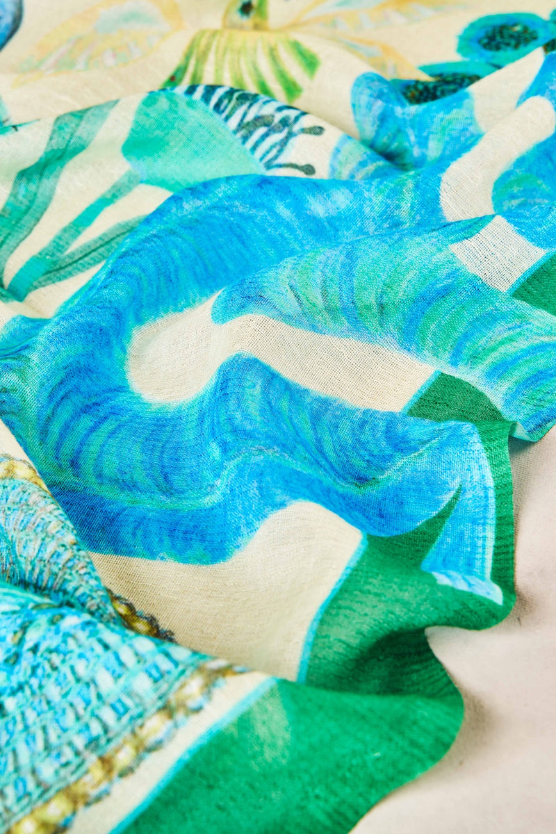 Nature Foliage Scarf - Multi