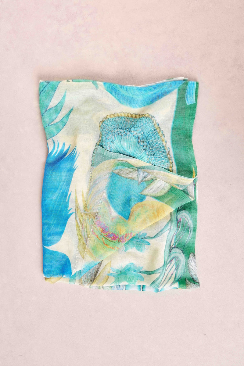 Nature Foliage Scarf - Multi