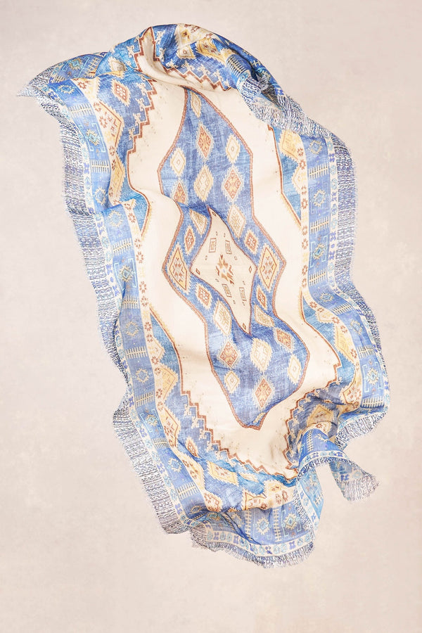 Intricate Frayed Scarf - Multi