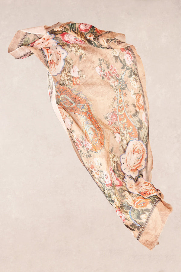 Embellished Roses Scarf - Multi