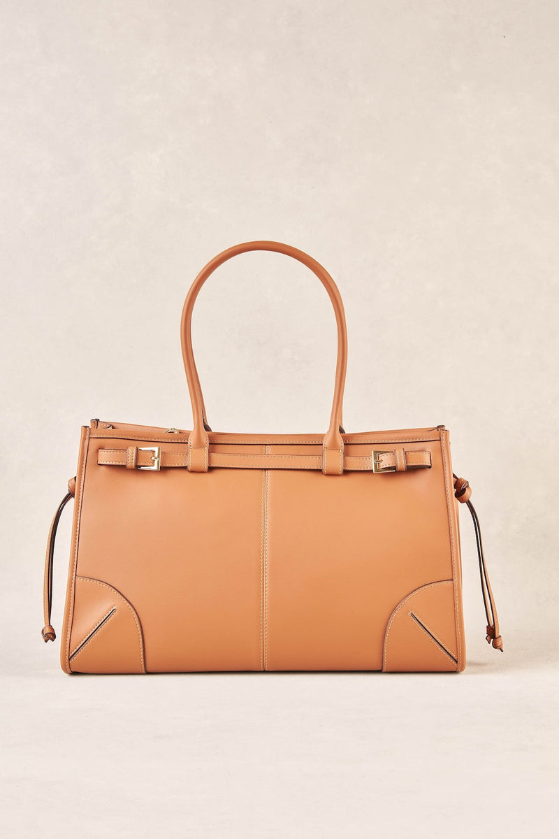 Leather Tote Bag - Tan