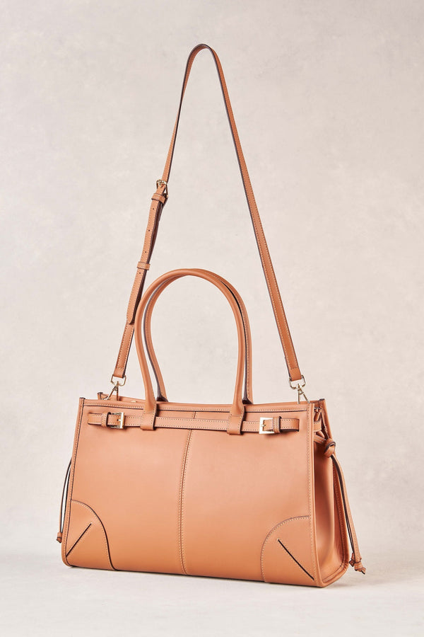 Leather Tote Bag - Tan