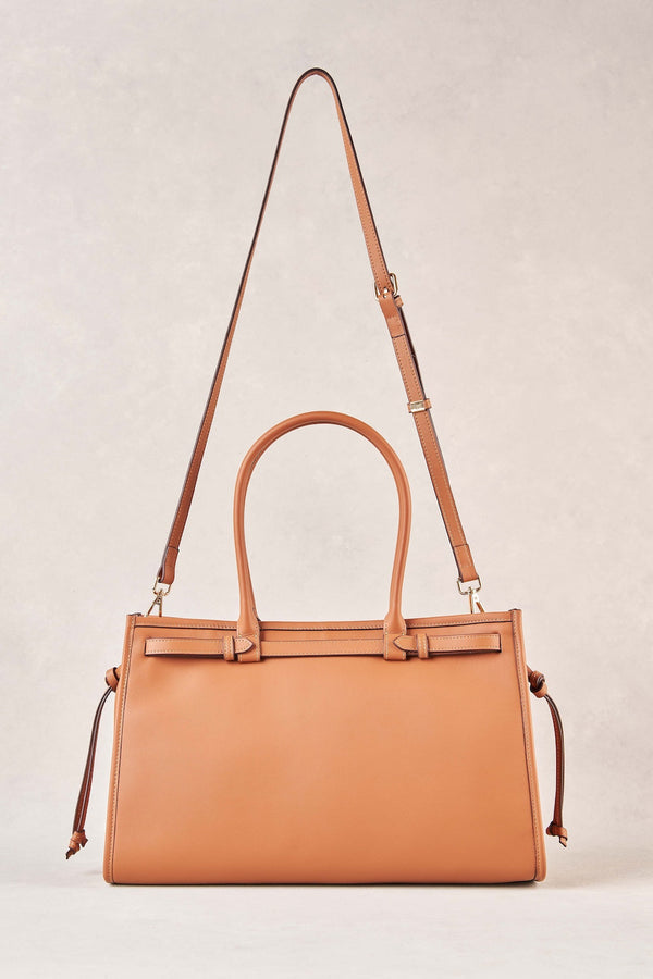 Leather Tote Bag - Tan