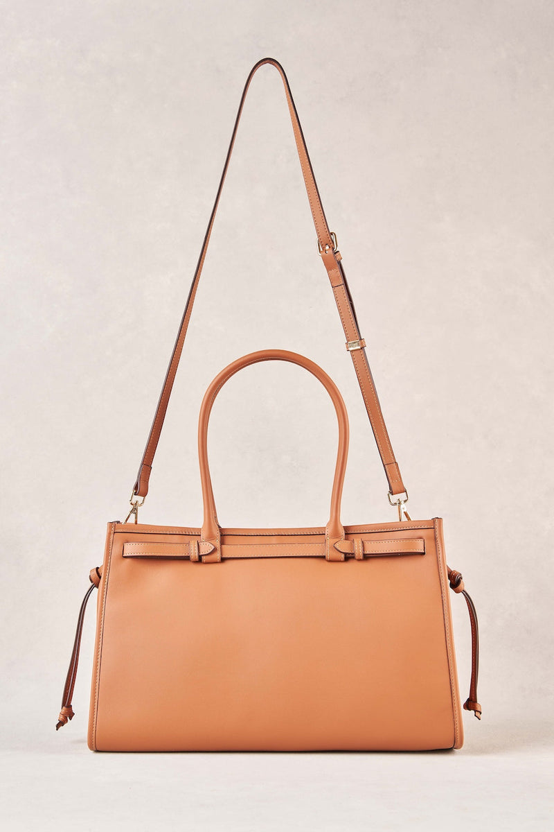 Leather Tote Bag - Tan