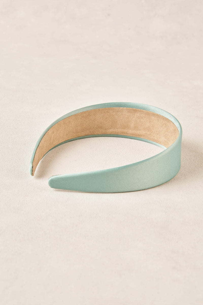 Satin Headbands - Mint Green