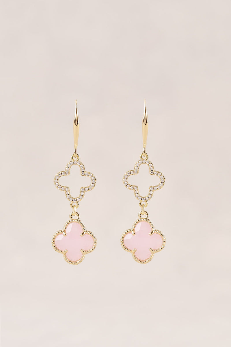 Clover Diamante Droplets - Light Pink