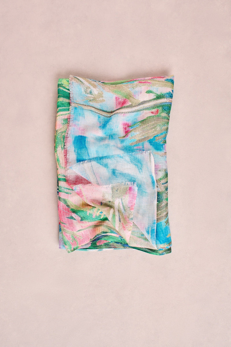 Palm Leaves Scarf - Multicolour