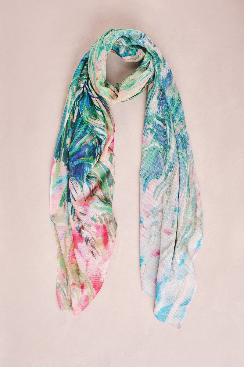 Palm Leaves Scarf - Multicolour